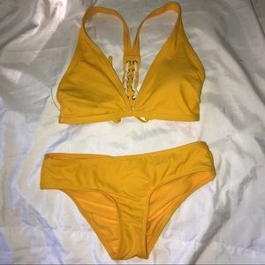 NEW YELLOW WITH WHITE LACE BIKINI🌟